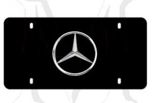 POWDER BLACK LICENSE PLATE